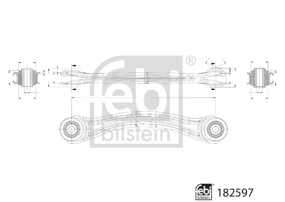 Control/Trailing Arm, wheel suspension